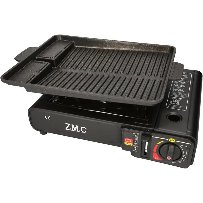 Набір для кемпінгу Z.M.C. Gaskocher 1-flammig: газовий нагрівач, гриль-плита, 24 картриджі 227г, адаптер для LPG, кейс. Підходить для відпочинку на природі та в приміщенні.