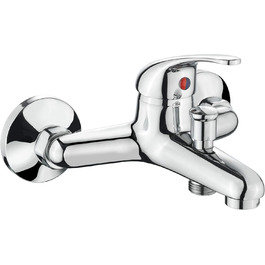 Однорегульований змішувач для ванни 'Anza' - якісний латунний корпус, хром, 1/2 дюйма, для кріплення до стіни, SA932