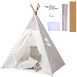 Дитячий намет-типі З вікном, ігровий намет-типі для дітей, намет-типі для дитячої кімнати, індіанський намет для гри в приміщенні та на вулиці