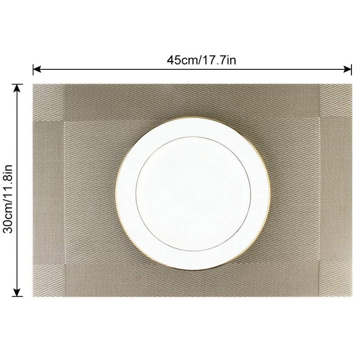 Набори серветок на стіл DACHUI, 8 шт., тканинні, під льон, водовідштовхувальні, термостійкі, миючі, довговічні (димно-сірий) (кава, 4 шт.)