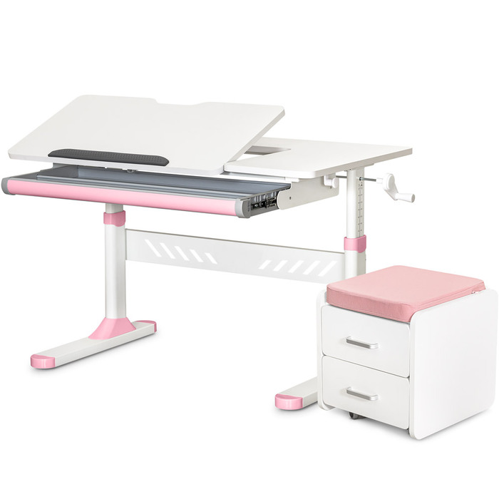 Комплект (S) Evo-Kids TH-310 Pink (парта + тумба) (арт.TH-310 + BD C3_PINK)