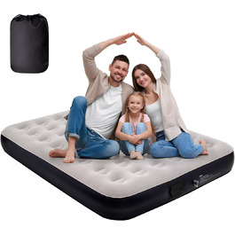 Надувне ліжко Dametay для 2 осіб з електричним насосом, самонадувна, 198x152 см