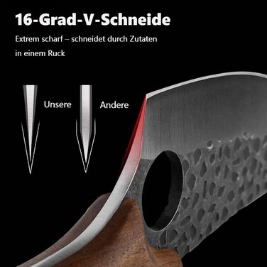 Японський кухонний ніж Rostfrei 15 см, з шкіряною піхвою, з нержавіючої сталі, з дерев'яною ручкою, для овочів та м'яса, чорний