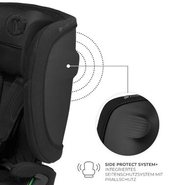 Автокрісло Kinderkraft FIX2GO i-Size 76-150 см (15 міс - 12 років), ISOFIX, Top Tether, SPS+, H-GUARD+, сіре (Black)