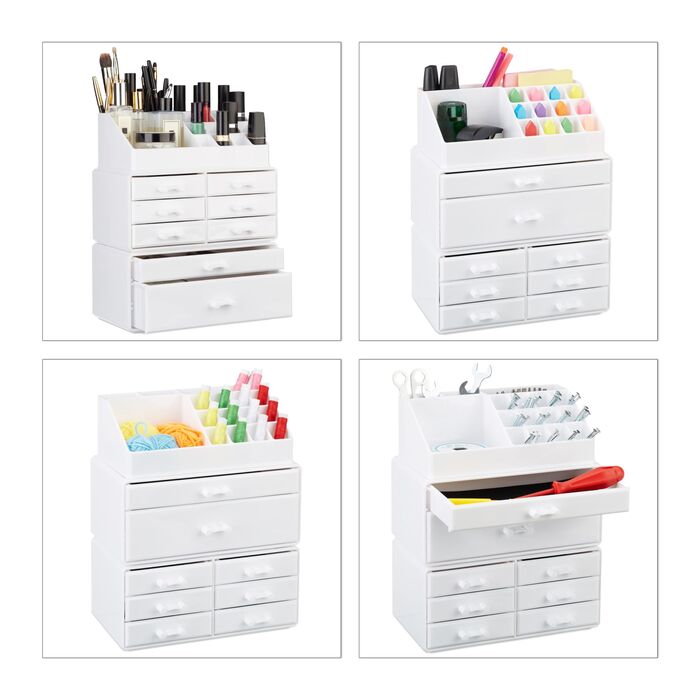 Організатор для макіяжу Relaxdays з 8 висувними ящиками