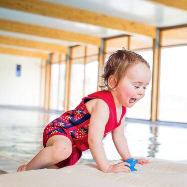 Наш дитячий гідрокостюм преміум-класу на 0-24 місяці, купальник / купальник з плоским і щільним дизайном і захистом від ультрафіолету 50 (полуничний, 12-24 місяці), червоний (полуничний) від 12 до 24 місяців.