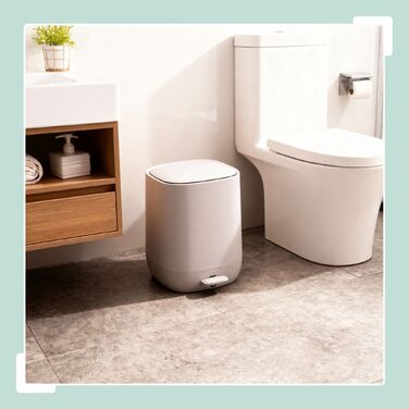 Відро для сміття Relaxdays 5 л з м'яким закриттям