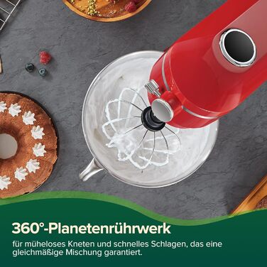 Кухонна машина Chefree M500 Profi: планетарний міксер 7л, 1800W, LED-дисплей, 10 швидкостей, 3 насадки (міксер, віночок, гак)