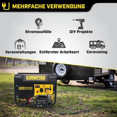 Генератор Champion Power Equipment Mighty Atom 9200i-EU (3500 Вт, бензин, інверторний) – для кемпінгу та відпочинку на природі