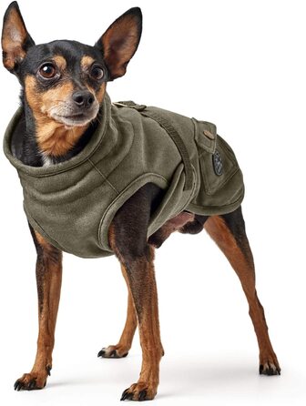 Модна собача шуба ХАНТЕР УПСАЛА, Паркер, з бавовняною підкладкою ,(кольору хакі, 35 років)