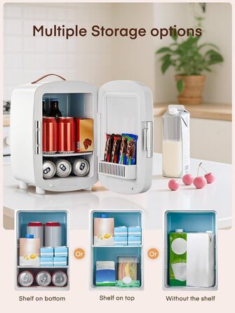 Міні холодильник FOHERE 10 л (12 банок), білий: для косметики, напоїв, авто, офісу