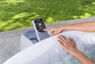 Надувний спа-басейн гідромасажний Bestway Lay-Z-SPA LED-Whirlpool для 6 осіб, 196 x 66 см, темно-зелений
