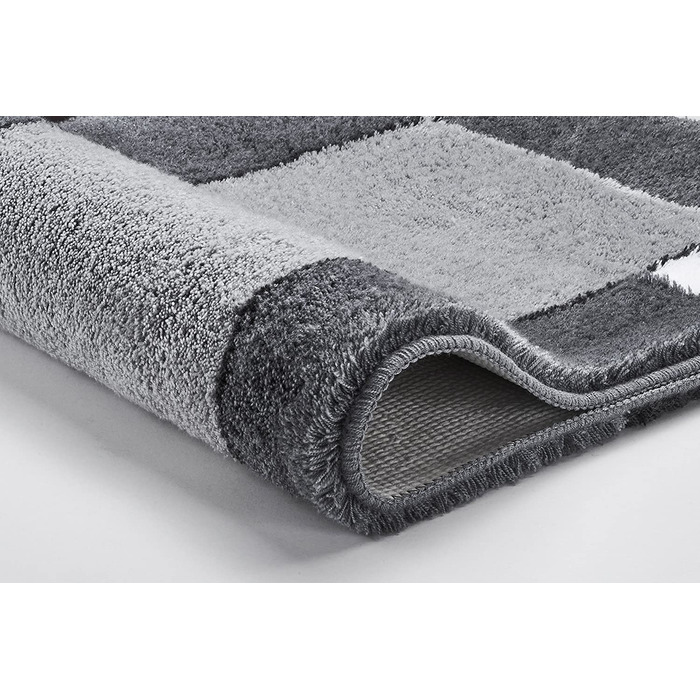 Маленький килимок для ванної з хмарами Падуя сірий 70 х 120 см