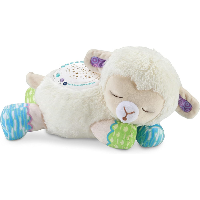 В-1 Starlight Sheep - Затишна музична шкатулка для сну зі світловим проектором, музикою та звуками - Для дітей від народження, 3-