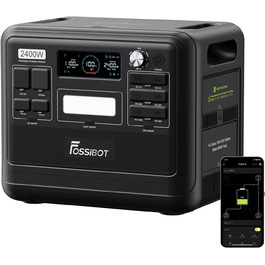 Портативна електростанція FOSSiBOT F2400: 2048Wh LiFePO4, 2400W (4800W пік), 230V, 3 виходи AC, для дому, кемпінгу та резервного живлення