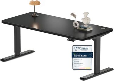 Регульований стіл MAIDeSITe S2 Pro 160x80 см: електричний, з захистом від зіткнень, чорний