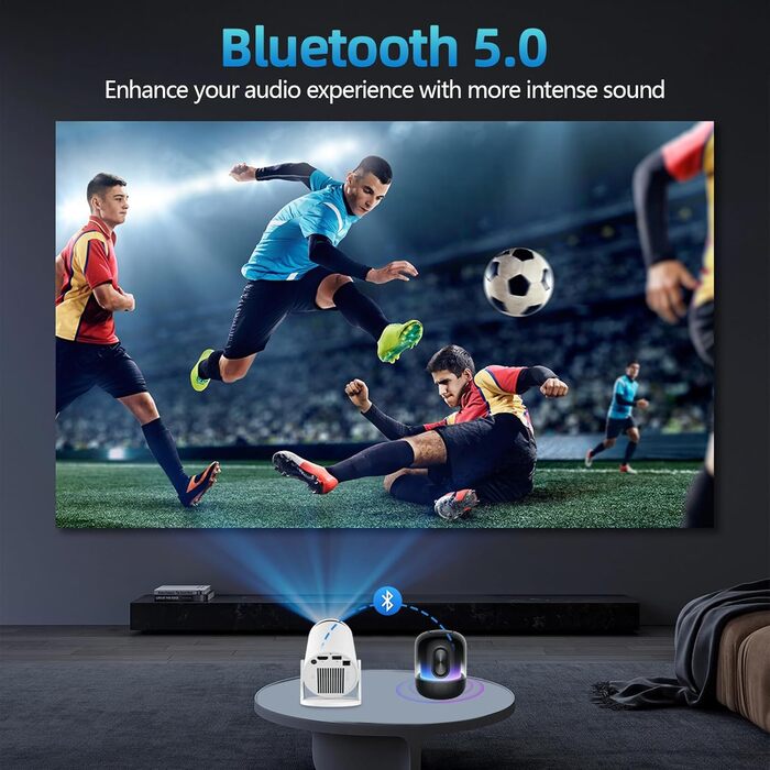 Портативний міні проєктор 4K з Wi-Fi 2.4/5G, Android 11, Full HD 1080P, HDMI, динамік (HY300Pro+)