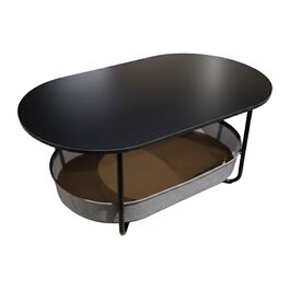 Столик журнальний Relaxdays овальної форми з місцем для зберігання