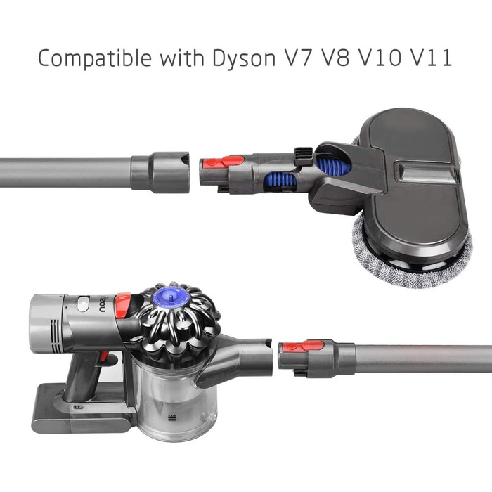 Трубка MOPEI для пилососів Dyson V7, V8, V10, V11 і V15 73 см срібляста