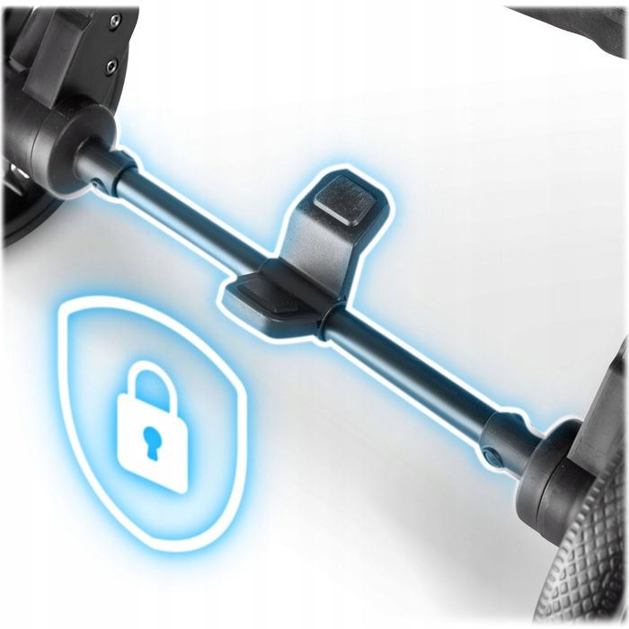 Дитячий прогулянковий візок Nukido Paseo, чорний, з амортизаторами