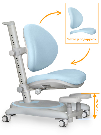 Дитяче крісло Mealux Ortoback Base Blue (арт.Y-508 KBL Base)
