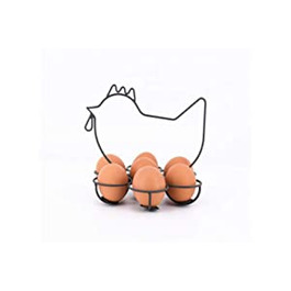 Тримач для яєць LIOOBO, металева форма для курки, пасхальне прикраса, настільний декор, кухонне приладдя (темно-коричневий)