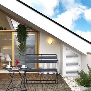 Відпочинкова лавка Relaxdays для саду, розкладна, на 2 місця