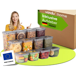 Набір герметичних контейнерів для зберігання продуктів, 12 шт, BPA Free, органайзер для кухні, кухонне приладдя