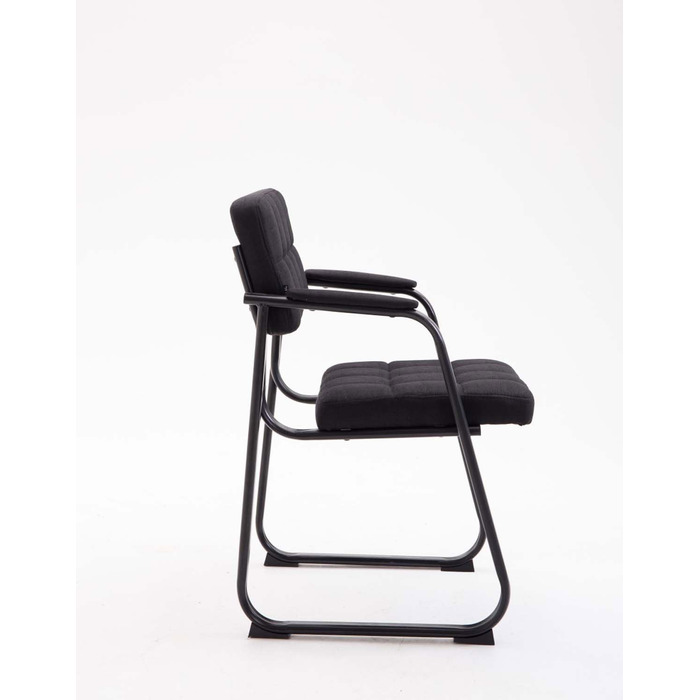 Зручний крісло для відвідувачів Canada B з підлокітниками та м'яким сидінням, для зони очікування, чорний колір