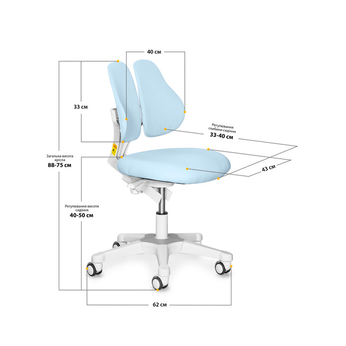 Дитяче крісло Evo-kids Mio Lite Blue (арт.Y-208 KBL)