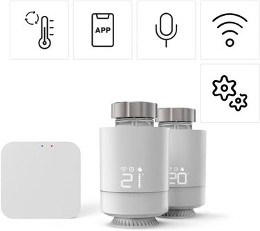 Hama Smartes Heizkörperthermostat (Розширювана система керування опаленням Wi-Fi) - Стартовий набір з хабом, 1 радіатор