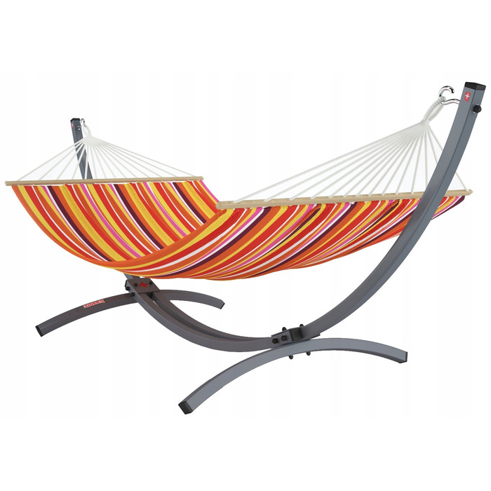 Гамак на стійці ZIDER, багатоколірний, навантаження до 300 кг, 364 x 160 см