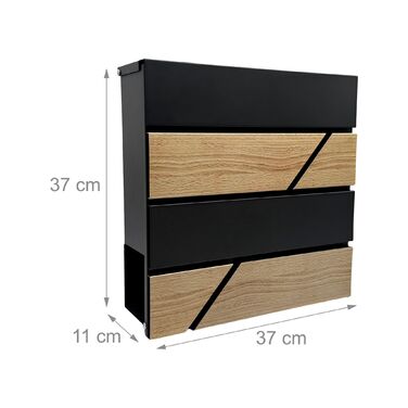 Скринниця Relaxdays з імітацією дерева та відсіком для газет