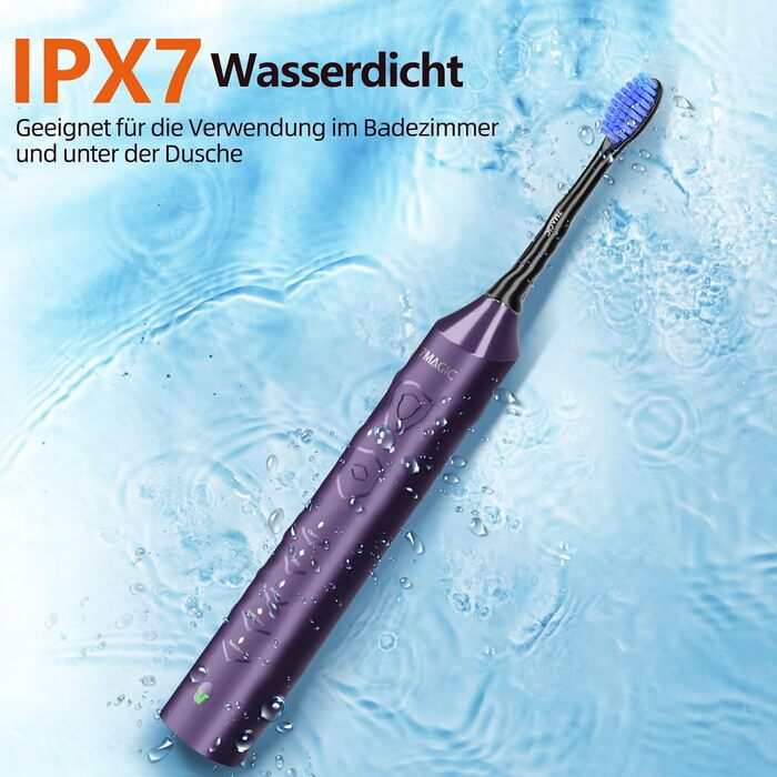 Електрична звукова зубна щітка Ritter Lila з 5 режимами, таймером та акумулятором на 90 днів