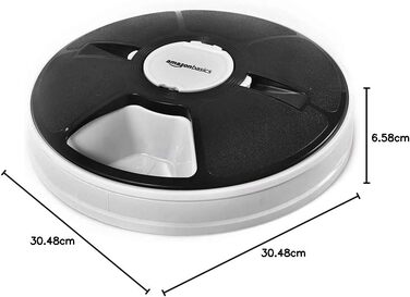 Електронна годівниця для домашніх тварин Domopolis Basics, 6 порцій, 1 упаковка, 30 см x 50 см x 5 см, собака (чорна)
