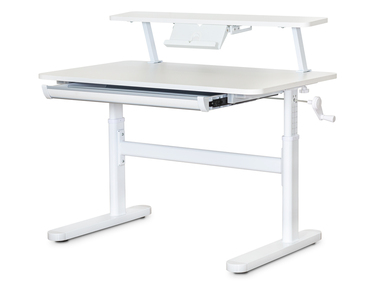 Дитячий стіл Evo-Kids TH-210 з полицею S50 XL White (арт.TH-210 W + BD-S50 XL)