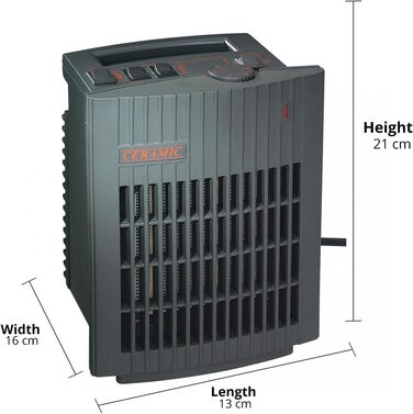 Теплий тепловентилятор BERGER з 2 рівнями потужності макс. 1500 Вт керамічний тепловентилятор кемпінговий тепловентилятор енергозберігаючий тихий невеликий тепловентилятор для ванної кімнати кемпінговий енергозберігаючий тепловентилятор невеликий