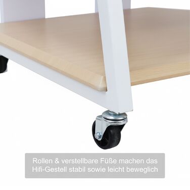 Стеллаж Relaxdays для Hi-Fi апаратури з 4 полицями