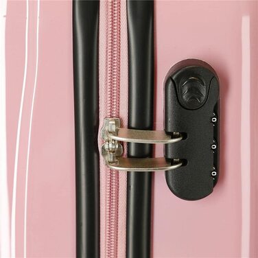 Візок для кабіни Disney Mickey Outline рожевий 38x55x20 см Жорсткий бічний кодовий замок з ABS 34 л 2 кг 4 колеса Подвійна валіза для ручної поклажі