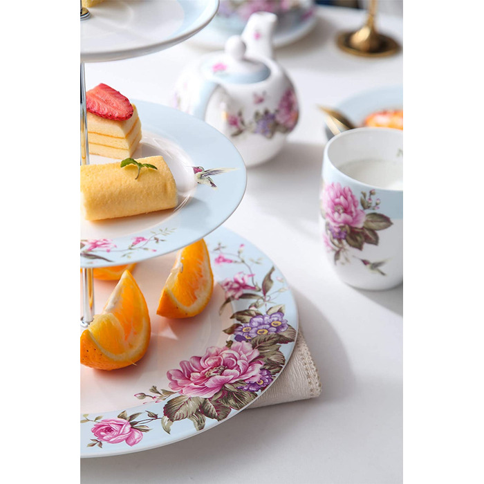 Комплект чашок для кави London Boutique K414, 330 мл, рожевий, 4 шт. (Porzellan, Shabby Chic, Vintage)