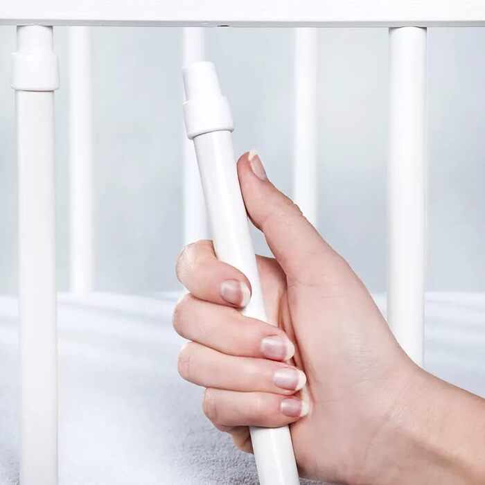 Дитяче ліжко KMbaby TANY White 120x60 см - Регульоване по висоті ліжечко з соснового дерева (без матраца)