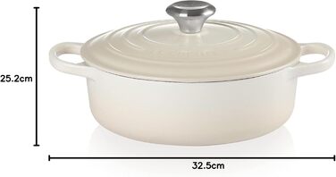 Запіканка для гурманів Le Creuset Signature, чавун, 6.2 л, для всіх типів плит, 24 см, безе