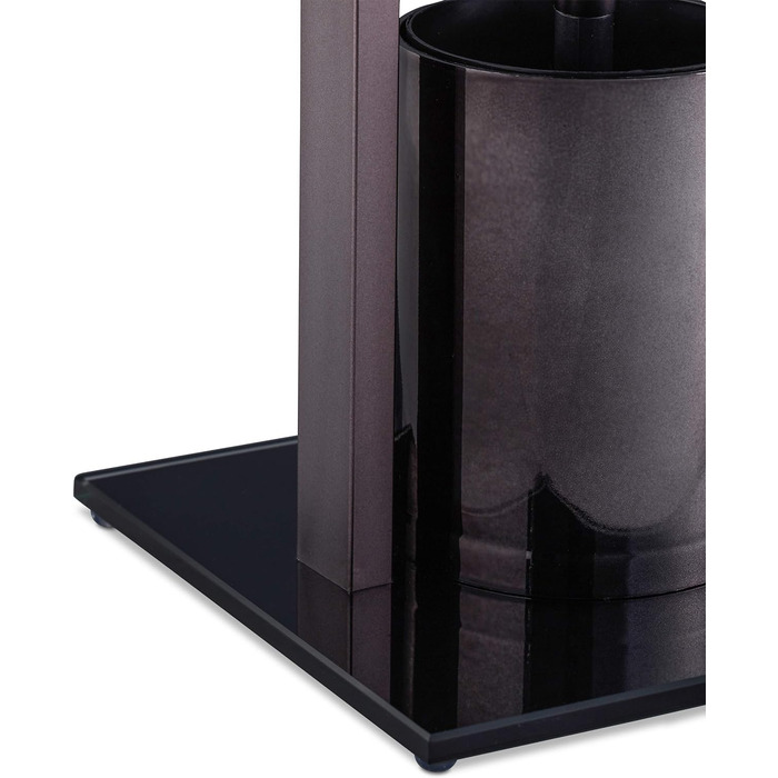 ВхШхГ 72 х 19 х 19 см, бронзово-чорний туалетний комплект з тримачем для туалетного паперу, йоржиком для унітазу і йоржиком, пластик ВхШхГ 72 х 19 х 19 см бронзово-чорний