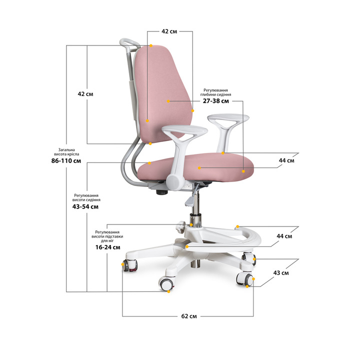 Дитяче крісло Evo-Kids Mio Ergo Dark Pink (арт.Y-507 DP)