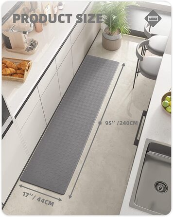 Кухонний килимок Color G 44х240 см сірий