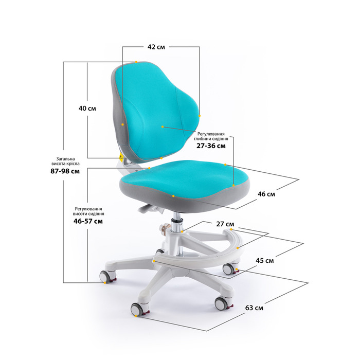 Дитяче крісло Evo-кids Mio Classic Blue (арт.Y-405 KBL)