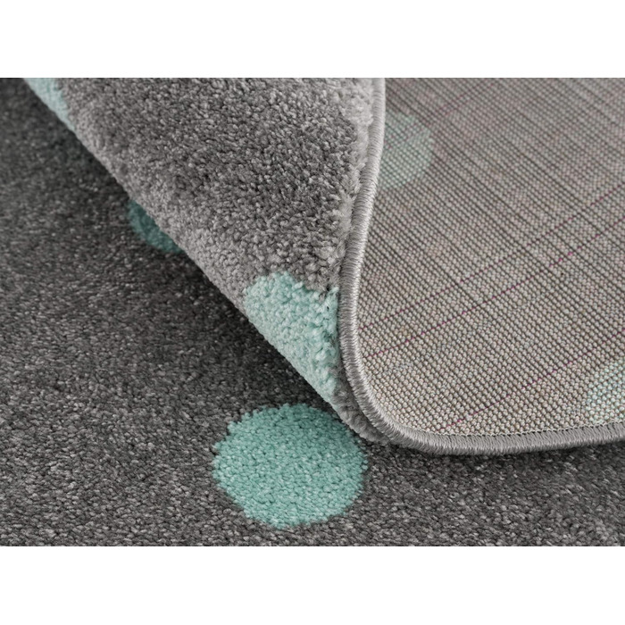 Дитячий килимок Кола Dots у сріблясто-сірому м'яті (круглий 100 см)