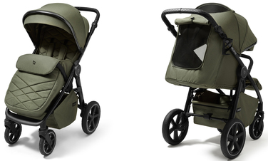 Дитячий прогулянковий візок 4BABY Xplode, зелений, алюмінієвий, з можливістю компактного складання
