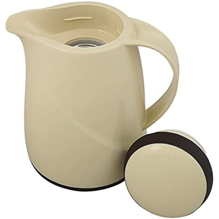 Термос Helios Wave, 1,5 л, пластик, білий, з кришкою-гвинтом, придатний для миття в посудомийній машині