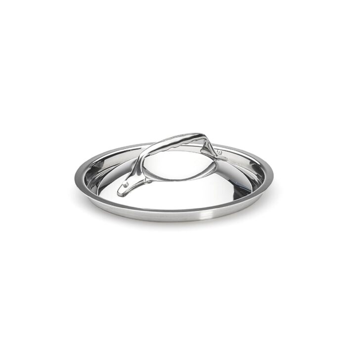 Кришка з нержавіючої сталі De Buyer з чавунною ручкою, діаметр 16 см, срібляста (3709.16N)